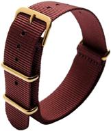 🍷 olibopo 20mm wine red waterproof ballistic nylon watch strap - nato style watch bands bracelet logo