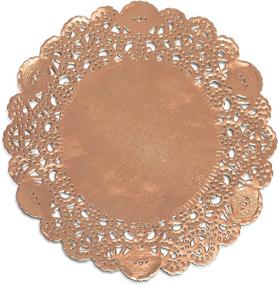 img 2 attached to 🌹 Food Service Equipment & Supplies: Rose Gold Foil Paper Doilies for Tabletop & Serveware