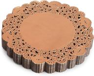 🌹 food service equipment & supplies: rose gold foil paper doilies for tabletop & serveware logo