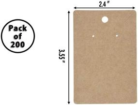 img 2 attached to 📇 HUAPRINT Карточка для ювелирных изделий (коричневый, упаковка из 200 штук) - Карточки для браслетов, ожерелий и сережек с держателем