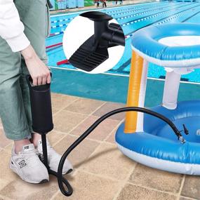 img 2 attached to Inflate with Ease: Electric Air Pump for Inflatables & Air Mattresses | 3 Nozzles | Quick-Fill, 110-120V AC | Perfect for Cushions, Pool Floats, and Boats