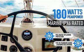 img 2 attached to Ultimate Boat Bluetooth Marine Stereo: AM FM Tuner, Bluetooth Streaming Music, Digital Media for Boats, Golf Carts, ATVs, UTVs, and Spa Hot Tubs.