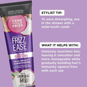 img 2 attached to 🥥 John Frieda Frizz Ease Beyond Smooth Frizz-Immunity Conditioner: Anti-Humidity Formula with Pure Coconut Oil, 8.45 oz