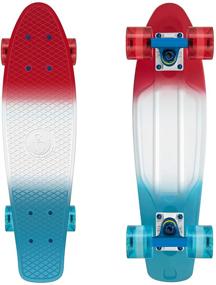 img 4 attached to FISH SKATEBOARDS Complete Mini Cruiser Retro Skateboard for Kids Boys Girls Youths Beginners, Assorted Styles - 22 Inch