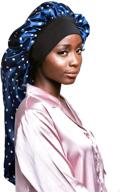 extra large satin hair bonnet for braids - long jumbo satin bonnet for sleeping - women's hair bonnet for braids logo