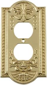 img 1 attached to 🔌 Nostalgic Warehouse 719932 Meadows Switch Plate with Outlet: Polished Brass Nostalgia