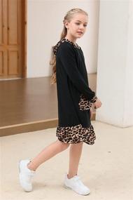 img 2 attached to 👕 GORLYA Raglan Sweatshirt GOR1060: Trendy Leopard print Girls' Dress Clothing