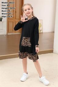 img 1 attached to 👕 GORLYA Raglan Sweatshirt GOR1060: Trendy Leopard print Girls' Dress Clothing