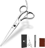 💇 professional hair cutting scissors - straight edge hair shears for men & women - super sharp, durable stainless steel - barber salon & home use logo