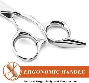 img 1 attached to 💇 Professional Hair Cutting Scissors - Straight Edge Hair Shears for Men & Women - Super Sharp, Durable Stainless Steel - Barber Salon & Home Use