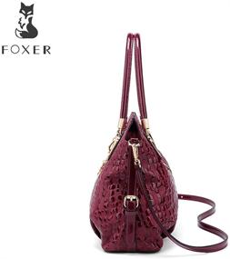 img 1 attached to 👜 Genuine Leather Handbag Shoulder Women's Handbags & Wallets and Satchels by FOXER