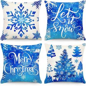 img 4 attached to HOLICOLOR Christmas Decorations Pillowcase Holiday Linen