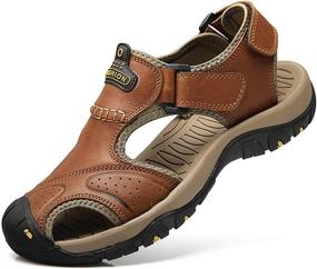 img 4 attached to 👟 Xuan Sandles Leather Athletic Fisherman: The Perfect Fusion of Style and Support for Active Feet