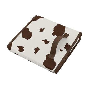 img 2 attached to 🐄 Сладкий Дизайн Wild West Cow Print Маленькая тканевая игрушечная корзина Sweet Jojo Designs: Коричневый и Кремовый Сундук для детской комнаты или комнаты ребенка