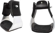 🐴 prorider challenger 5.375" wide western saddle aluminum bell roper stirrups - 51133br логотип