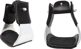 img 3 attached to 🐴 PRORIDER Challenger 5.375" Wide Western Saddle Aluminum Bell Roper Stirrups - 51133BR