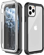 kumeda clear case for iphone 11 pro - full-body protection, 360° rugged clear cover with screen protector - compatible with iphone 11 pro 5.8 inch logo