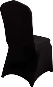 img 3 attached to 🪑 50-Piece Stretch Spandex Chair Cover Slipcovers for Wedding Party, Dining Banquet Chair Decoration - LZY (Black, Set of 50)