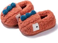 dinosaur-themed toddler slippers: acdoslow bedtime boys' shoes logo