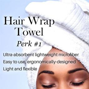 img 3 attached to L'ange HAIR WRAP Towel Fast-Drying - Pink Microfiber Hair Wrap Towels: No Frizz Solution for All Hair Types, Perfect for Sleeping and Showering, MSRP $20