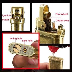 img 3 attached to 🔥 Laicengo Vintage Trench Lighter – Kerosene Copper Lighter, Brass Windproof Lighter for Men, Dad, Husband (Fuel Excluded)
