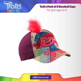 img 3 attached to 🌈 DreamWorks Trolls Poppy 3-D Pink Hair Baseball Cap: Perfect for Girls Ages 4-7!