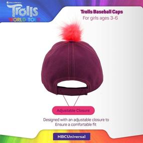 img 2 attached to 🌈 DreamWorks Trolls Poppy 3-D Pink Hair Baseball Cap: Perfect for Girls Ages 4-7!