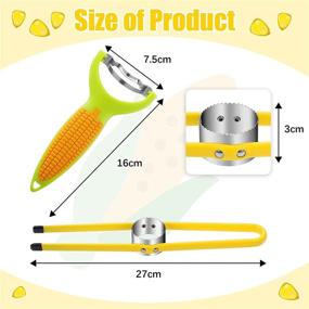 img 3 attached to 🌽 Stainless Steel Corn Stripper & Peeler Set - Non-Slip Handle, Manual Corn Zipper & Cob Remover - Effortlessly Stripping Kernels from Corn - Must-Have Home Kitchen Tools, 2 Styles Available