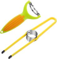 🌽 stainless steel corn stripper & peeler set - non-slip handle, manual corn zipper & cob remover - effortlessly stripping kernels from corn - must-have home kitchen tools, 2 styles available логотип