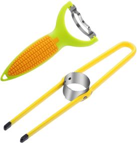 img 4 attached to 🌽 Stainless Steel Corn Stripper & Peeler Set - Non-Slip Handle, Manual Corn Zipper & Cob Remover - Effortlessly Stripping Kernels from Corn - Must-Have Home Kitchen Tools, 2 Styles Available