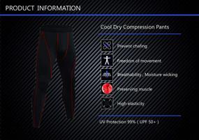 img 3 attached to 🏃 NATURET Compression Pants: Performance-Enhancing Running Tights with Reflective Highlights for Men and Women