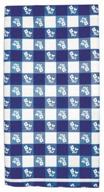 blue gingham plastic banquet table cover by creative converting: enhance your table décor with style! logo