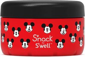 img 4 attached to 🐭 S'nack by S'well Stainless Steel Food Container - 10 Oz - Iconic Mickey Mouse - Insulated Bowls: Keep Your Food Cold for 10 Hours and Hot for 4 - BPA-Free