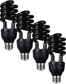 img 4 attached to 🔆 4-Pack 24W Spiral Light Bulb 120V E26 Replacement Bulbs Christmas Party Decorative Illumination Indoor/Outdoor (Black)