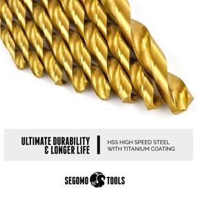 img 3 attached to Segomo Tools 230 Piece HSS Titanium Coated Drill Bit Set - High-Speed, 135 Degree Twist/Spiral - DB230