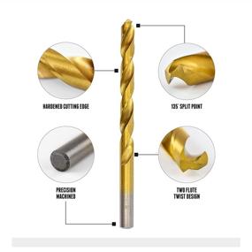 img 1 attached to Segomo Tools 230 Piece HSS Titanium Coated Drill Bit Set - High-Speed, 135 Degree Twist/Spiral - DB230