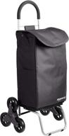 🛒 convenient amazon basics folding stair climber shopping cart & dolly combo, 38 inch handle height, black логотип