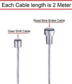 img 3 attached to 🚲 Hestya 2-Piece Bicycle Brake and Gear Shift Cable Set with Caps - Complete Inner Replacement Wire Kit