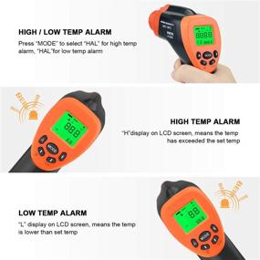 img 1 attached to 🌡️ BTMETER 980G Non-Contact Digital Infrared Thermometer - High Precision IR Laser Temperature Gun for Kitchen Cooking, Grilling, Automotive - 16:1 Distance Spot Ratio, Backlit Display (-58℉-1292℉) (Not Suitable for Human Temperature Monitoring)