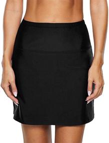 img 3 attached to 🩱 Hilor Women's High-Waisted Swim Skirt Skort Bottoms for Tankini Swimsuits