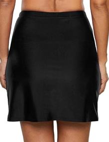 img 2 attached to 🩱 Hilor Women's High-Waisted Swim Skirt Skort Bottoms for Tankini Swimsuits