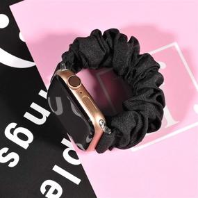 img 2 attached to 🌸 TOYOUTHS 3 упаковки совместимы с браслетом Apple Watch Scrunchies: Стильные тканевые браслеты для женщин - эластичные браслеты-резинки для серии SE, 7, 6, 5, 4, 3, 2, 1 (38 мм/40 мм/41 мм, S/M)