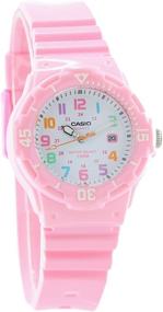 img 2 attached to 🕒 Casio LRW-200H-4B2 Женские часы с розовым силиконовым ремешком и белым циферблатом.