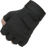 🧤 seibertron fingerless/half finger sports outdoor tactical gloves for men and women - xxs to xxl sizes logo