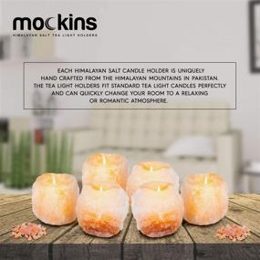 img 3 attached to 🕯️ Enhance your Décor with Mockins 2.5 lbs 6 Pack Natural Himalayan Salt Tea Light Candle Holders for Great Room Ambiance