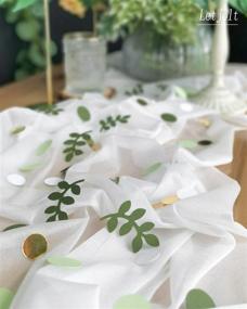 img 2 attached to 🌿 Eucalyptus Confetti Scatter Table Decoration - Greenery Gold Theme for Baby Shower, Christmas, Bridal Party, Wedding, Classroom, Nursery Decor - 210 Pcs Nature-Theme Supplies