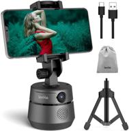 📹 auto face tracking 1080p webcam: tripod, mic, privacy cover - vlog, live streaming, video conference - grey logo