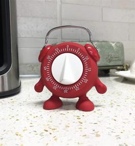 img 3 attached to 🍅 Cute Red Twist Wind-Up Mechanical Timer with Ring Alert - Vinseen Timer for Kitchen Baking, Cooking, Teaching, Egg and Potty Training for Kids, 60 Mins, No Battery