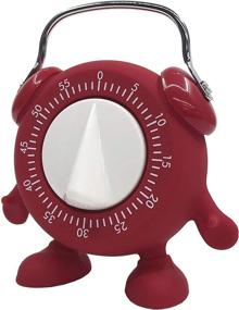 img 4 attached to 🍅 Cute Red Twist Wind-Up Mechanical Timer with Ring Alert - Vinseen Timer for Kitchen Baking, Cooking, Teaching, Egg and Potty Training for Kids, 60 Mins, No Battery