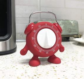 img 2 attached to 🍅 Cute Red Twist Wind-Up Mechanical Timer with Ring Alert - Vinseen Timer for Kitchen Baking, Cooking, Teaching, Egg and Potty Training for Kids, 60 Mins, No Battery